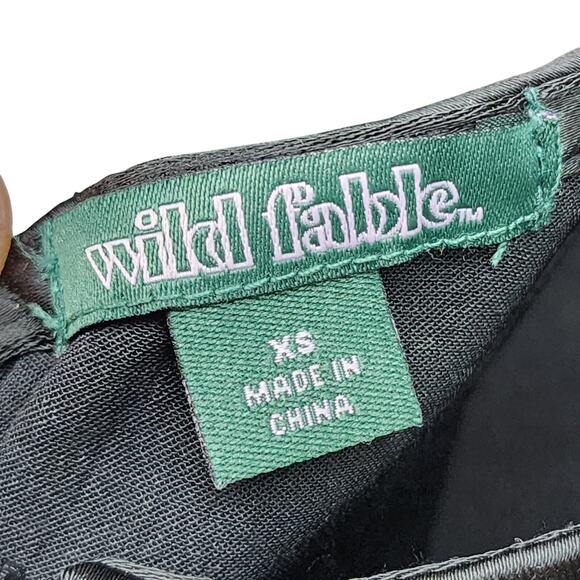 NWT Wild Fable Slip Dress XS Long Black Shiny Satin Sleeveless Sexy Form Fitting - Picture 8 of 10